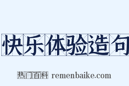快乐体验造句是什么意思的图片